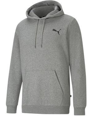 PUMA Essential Small Logo Fleece Hoodie "Medium Heather" 586690 53" - Black