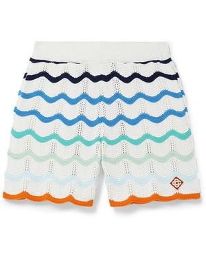 CASABLANCA Gradient Wave Crochet Shorts Ms25 Kw 981 01 Mult" - Black