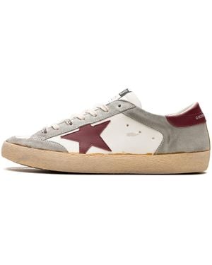 Golden Goose Super-Star Penstar Leather And Suede Upper Leather Star And Heel Ice Bordeaux" Gmf00108.F005074.11633" - Black