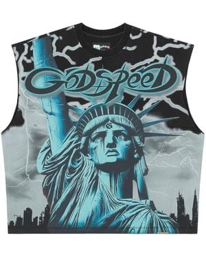 GODSPEED NEW YORK Voltage Sleeveless T-Shirt Gs423" - Green