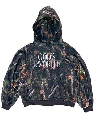 PRAYING God's Favorite Zip Hoodie "Camo" Pray Godsfav Camo" - Black