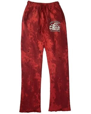 HELLSTAR Sports Lava Wash Tie-Dye Joggers Hsr151" - Red