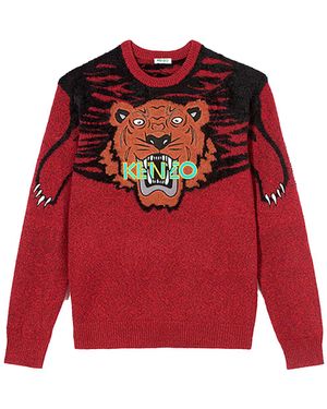 KENZO Claw Tiger Jumper 5Pu251 3Xa 21" - Red