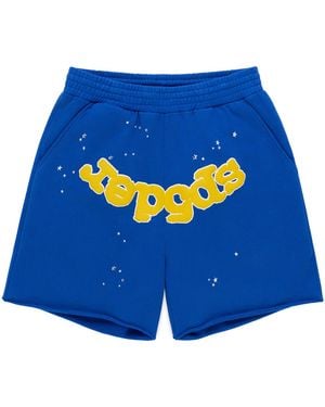 Sp5der Og Logo Sweatshort 654" - Blue