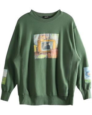 Undercover C/S Classic Fit Crewneck Top "Muted" Uc2E4815 8 Dark" - Green