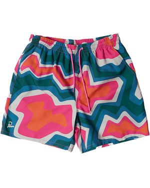 by Parra Gem Stones Nylon Water Shorts 55435" - Black