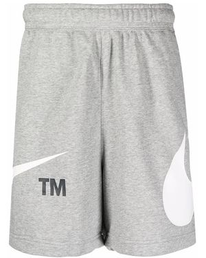 Nike Sportswear Swoosh French Terry Shorts "Dark Heather Dd5997 063" - Black