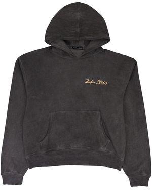 THIRTEENTH STUDIO Oil Wash Hoodie Oil Wash Hoodie" - Black