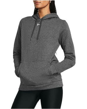 Under Armour Hustle Fleece Hoodie "Carbon Heather 1300261 091" - Black