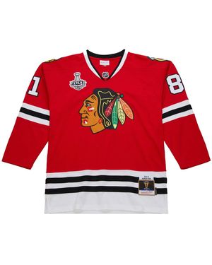 Mitchell & Ness Nhl Dark Jersey Blackhawks 2014 Marian Hossa "Scarlet" Jy8922 Cbhscar" - Red