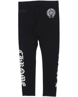 Chrome Hearts Horseshoe Leggings Chrm0279" - Black