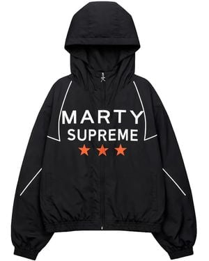 NAHMIAS Marty Supreme A24 Classic Warm Up Jacket W111 J65Z52 001" - Black
