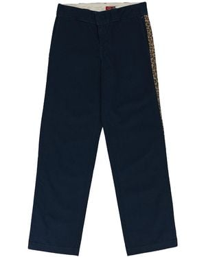 Opening Ceremony Contrast Leopard Side Stripe Trousers "Dickies - Black