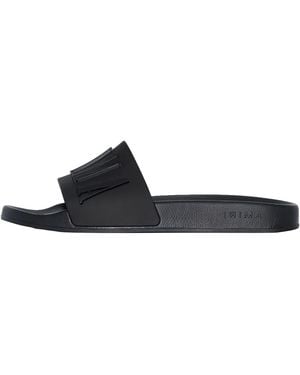 Amiri Pool Slides "Debossed" Mff001 001" - Black