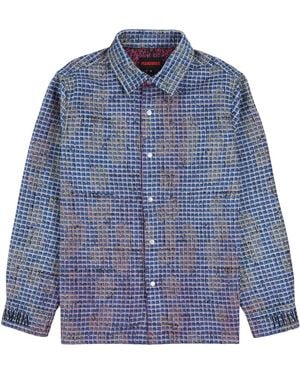 Pleasures Operator Reversible Overshirt P26F005" - Blue
