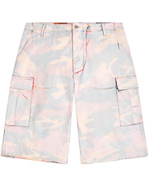 GALLERY DEPT. Camo Cut Off Short Gd047" - Black
