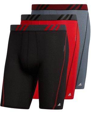 adidas Sport Performance Mesh Boxer Brief Underwear (3 Pack) A166 0144944" - Black