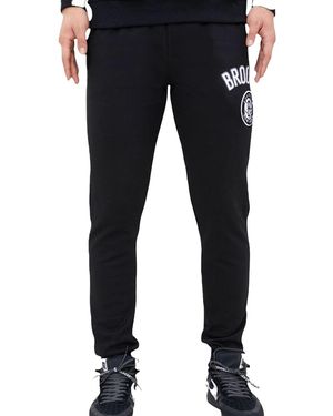 Pro Standard Nba Brooklyn Nets Stacked Logo Joggers Bbn452602 Blk" - Black