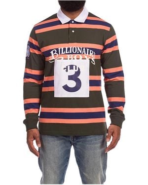 BBCICECREAM Rugs Long-Sleeve Polo Shirt "Duffle Bag" 861 7309 Duff" - Black