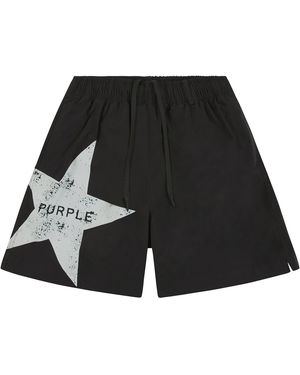 Purple Brand Star Wordmark All Round Short P504 Ppbt826" - Black