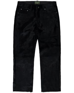 DENIM TEARS Cowhide Trousers Dt749" - Black
