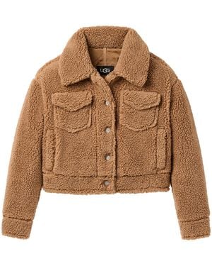 UGG Frankie Short Trucker Jacket "Chestnut" 1171459 Che" - Black