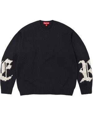 Supreme Cross Stitch Logo Jumper "Fw26 - Blue