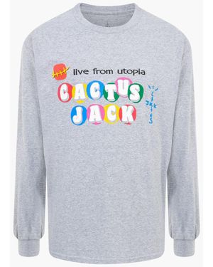 Travis Scott Cj Live From Utopia L/s Tee - Gray