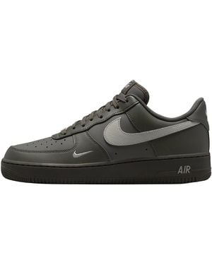 Nike Air Force 1 Low '07 "Carbon Fibre Swoosh Newsprint College" Iv5732 001" - Black
