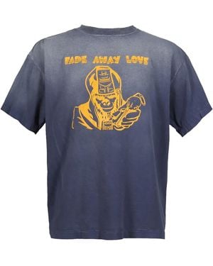 SAINT Mxxxxxx Fade Away Lv Short Sleeve T-Shirt Sm Mk8 0000 C50" - Blue