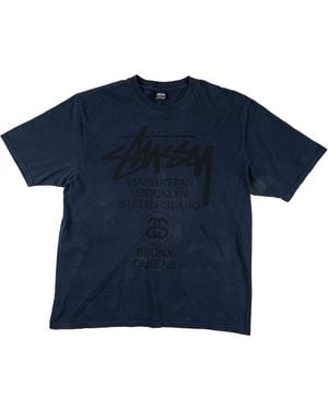 Stussy New York Chapter World Tour Crew Stus567" - Blue