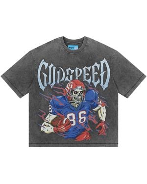 GODSPEED NEW YORK End Zone T-Shirt Wash" Gs739" - Black
