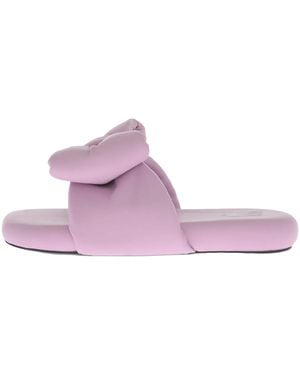 Off-White c/o Virgil Abloh Nappa Bow Padded Slipper Owic005F22Lea0013636" - Purple