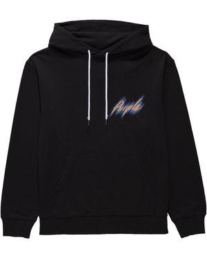 Purple Brand French Terry Po Hoody P410 Fbsh123" - Black