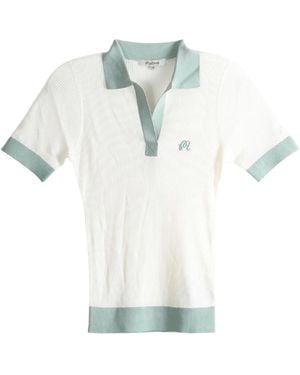 Malbon Golf Melany Polo Shirts "Cream" Mw 0232 Crm" - Black