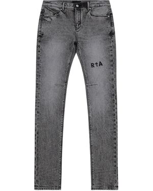 RTA Clayton Skinny Jeans "Stone Haze" Mchpd1305 J1182Stnhz" - Black
