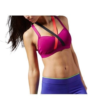 Reebok Cardio Short Studio Bra "Fiery Fuchsia" Ab1405" - Black