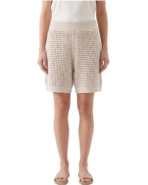 Brunello Cucinelli Knit Shorts "Avena" Brun1397" - Black