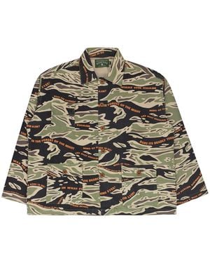 DENIM TEARS Military Shirt "Camo" Dt950" - Black
