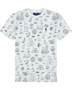 Polo Ralph Lauren Classic Fit Nautical Jersey T-Shirt "Seaward Bound" 710B18913001" - Black