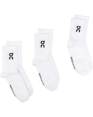 On Shoes Logo Sock High 3P 2Uf10310069" - Black