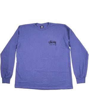 Stussy New York Chapter L/S T-Shirt Stus376" - Blue