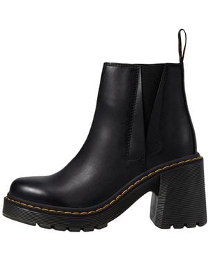 Dr. Martens Spence Leather Flared Heel Chelsea Boots 26440001" - Black