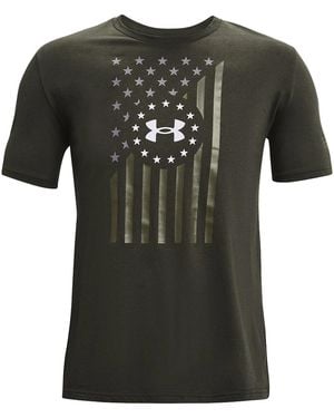 Under Armour Freedom Chest Flag T-Shirt "Baroque Marine Od" 1365053 310" - Black