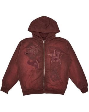 Travis Scott Fanatics Fest Houston Teams Zip Up Hoodie "Brick" Tsuc58" - Red