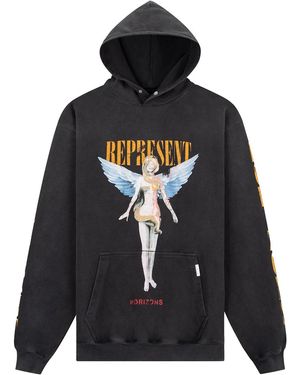 Represent Reborn Hoodie "Aged" Mlm435 444" - Black