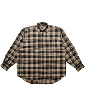 Vetements Logo Jacquard Plaid Shirt Ua65Sh919S" - Black