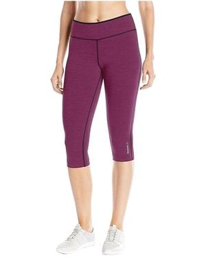 Reebok Workout Ready Reversible Capri "Mystery Berry" Ay2131" - Black
