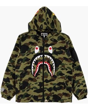 A Bathing Ape 1st Camo Hoodie Jacket - Green