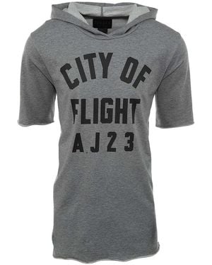 Nike Air Sportswear City Of Flight Short Sleeve "Carbon Heather 911317 091" - Black